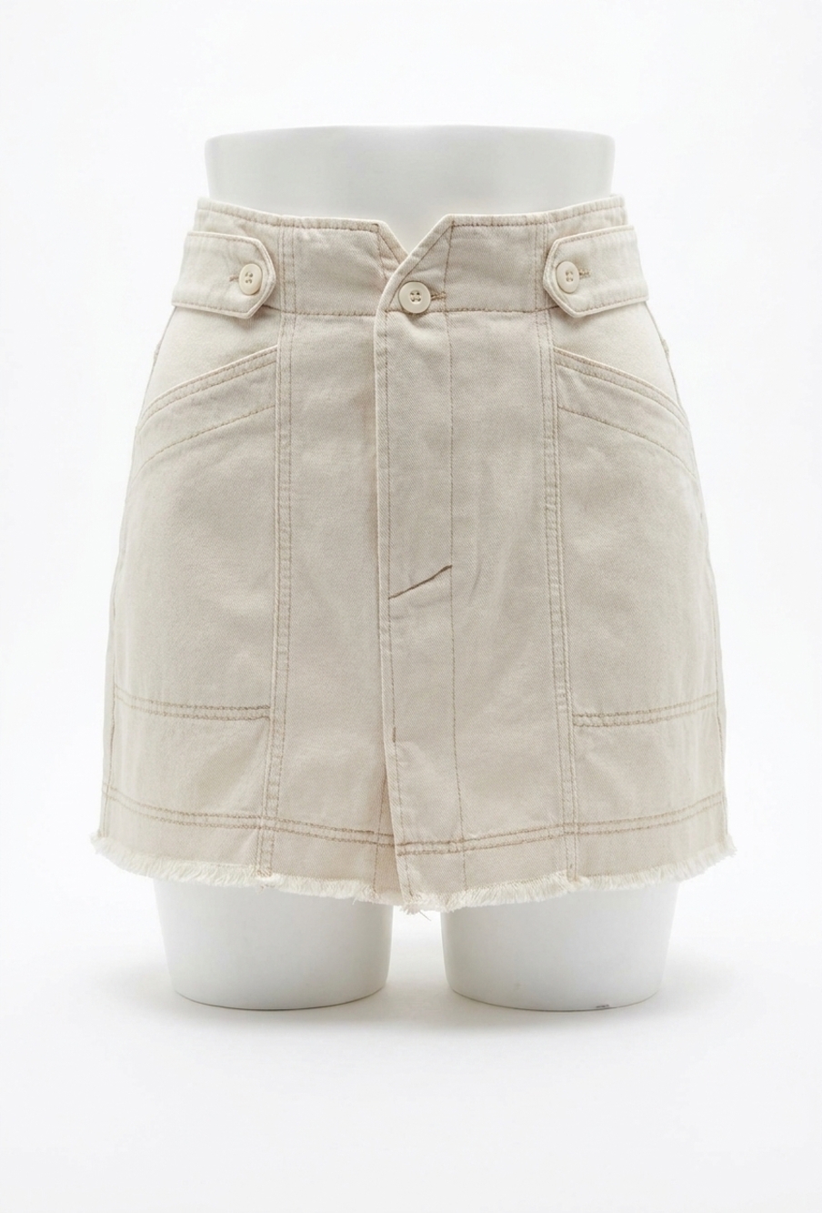 NEW FREE PEOPLE alpha utility mini skirt in sand